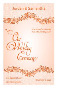 Wedding Program Cover Template 4C - Version 2